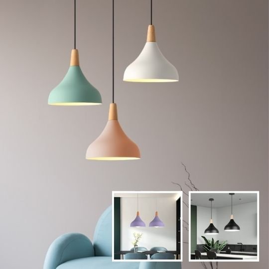 Suspension-luminaire-vert-rose-blanc-chaise Luminaire Vogue