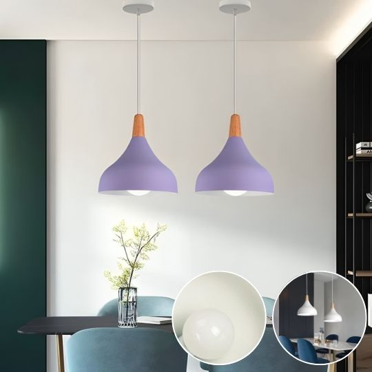  Suspension luminaire violet table chaises  LUMINAIRE VOGUE